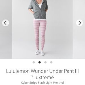 Lululemon cyber Stripe Flash light menthol 6